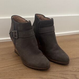 Caslon Dark Gray Ankle Booties
